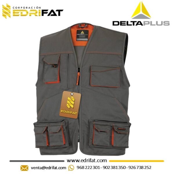 Chaleco de Seguridad  M2GI2 Plomo Deltaplus
