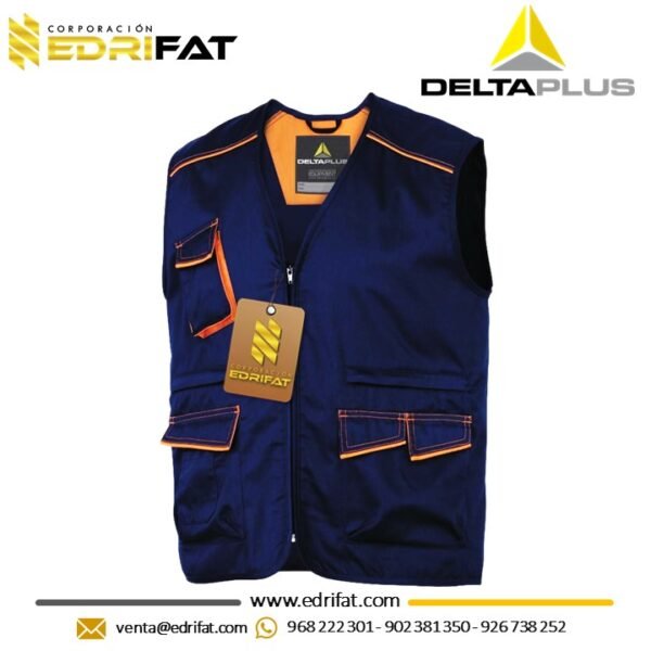 Chaleco M6GIL Azul Marino con Naranja Delta Plus
