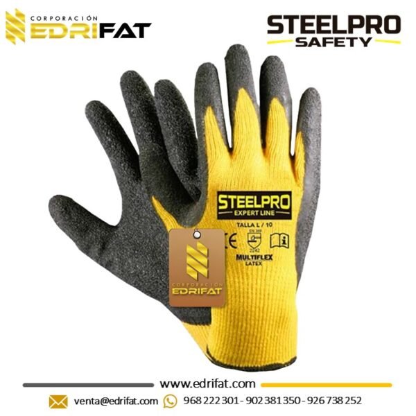 Guantes Anticorte Multiflex Latex Amarillo Steelpro