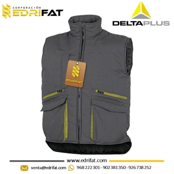 Chaleco SIERRA2 Plomo con Verde Deltaplus