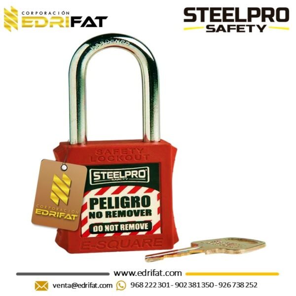 Candado de Seguridad Steelpro X10 Rojo