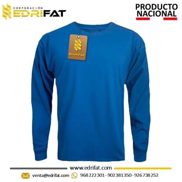 Polo Manga Larga Jersey 20.1 Azulino