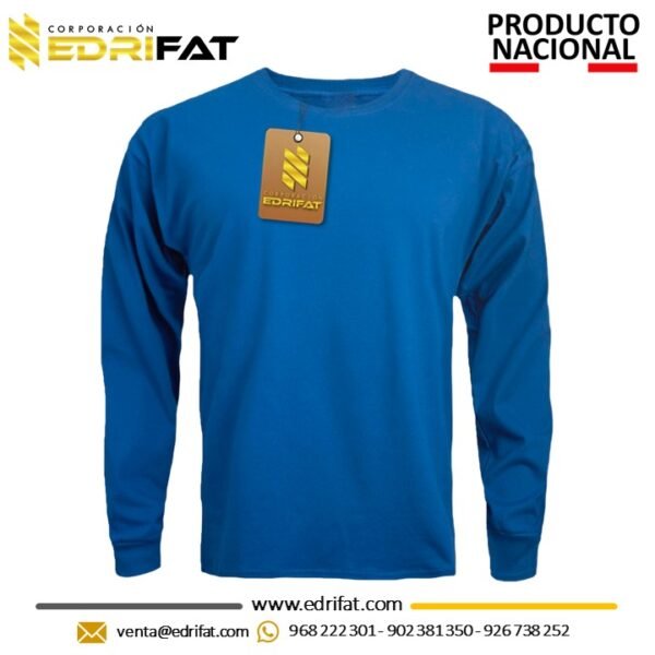 Polo Manga Larga Jersey 30.1 Azulino