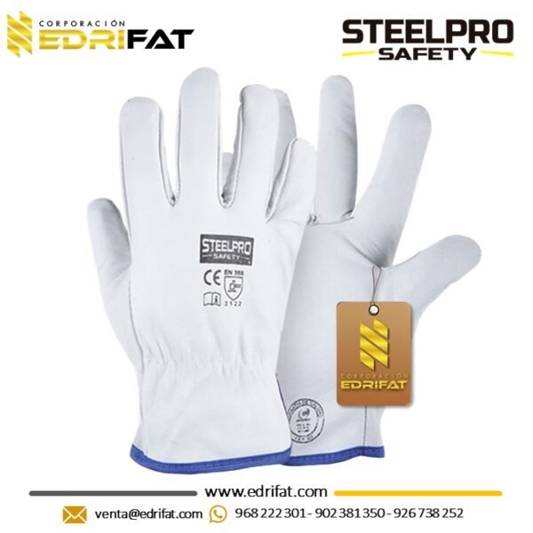 Guantes De Badana Blanco Steelpro