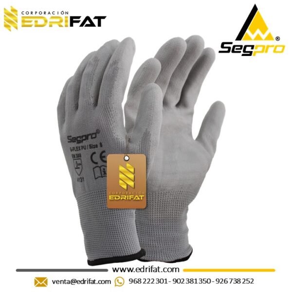 Guantes Anticorte G-Flex PU Gris Segpro