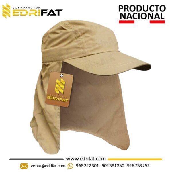 Gorras Jockey con Tapasol Beige Nacional