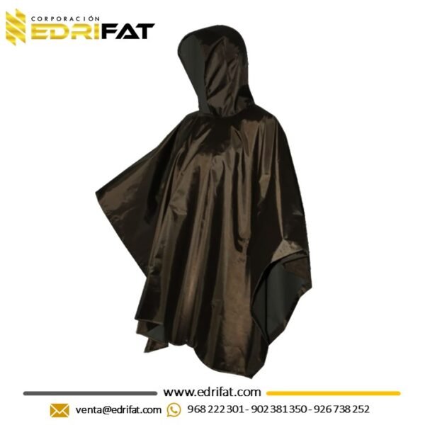 Poncho Impermeable para Lluvia Negro Nacional